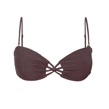 Laad de afbeelding in de Gallery-viewer, Product Front: Rio De Sol Top Top Malibu-Ebano Bandeau-Iris