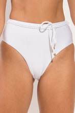 Laad de afbeelding in de Gallery-viewer, Gallery: Rio De Sol Bottom Bottom Shimmer-White Belted-High-Waist