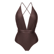 Laad de afbeelding in de Gallery-viewer, Product Front: Rio De Sol One-Piece Shimmer-Coffee New Vegas