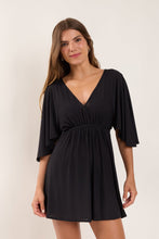 Laad de afbeelding in de Gallery-viewer, Model Front: Rio De Sol Mini Dress Black Mini Dress