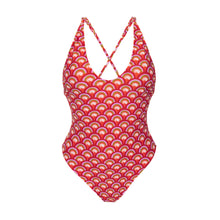 Laad de afbeelding in de Gallery-viewer, Product Front: Rio De Sol One-Piece Floral-Scales Sunny