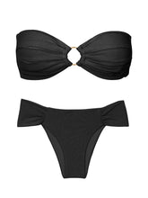 Laad de afbeelding in de Gallery-viewer, Product Front: Rio De Sol Set Set Malibu-Black Mavi Baobi