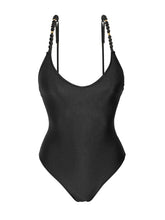 Laad de afbeelding in de Gallery-viewer, Product Front: Rio De Sol One-Piece Shimmer-Black Hype-Noa