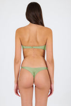 Laad de afbeelding in de Gallery-viewer, Model Back: Rio De Sol Set Set Oliva Bandeau-No Nice-Fio