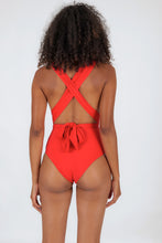 Laad de afbeelding in de Gallery-viewer, Model Back: Rio De Sol One-Piece Rouge Marina