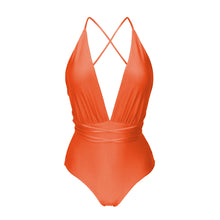 Laad de afbeelding in de Gallery-viewer, Product Front: Rio De Sol One-Piece Shimmer-Paprica New Vegas