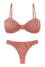Laad de afbeelding in de Gallery-viewer, Product Front: Rio De Sol Set Set Shimmer-Copper Bandeau-Joy Nice-Fio