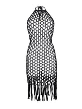 Laad de afbeelding in de Gallery-viewer, Product Front: Rio De Sol Midi Dress Black Serena Dress