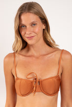 Laad de afbeelding in de Gallery-viewer, Gallery: Rio De Sol Top Top Shimmer-Nocciola Balconet-Tie