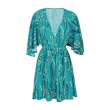 Laad de afbeelding in de Gallery-viewer, Product Front: Rio De Sol Mini Dress Rain Mini Dress