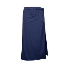 Laad de afbeelding in de Gallery-viewer, Product Front: Rio De Sol Beach Skirt Navy Long-Skirt-Knot