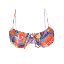 Laad de afbeelding in de Gallery-viewer, Product Front: Rio De Sol Top Top Garden-Flower Balconet-Tie