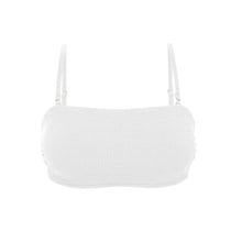 Laad de afbeelding in de Gallery-viewer, Product Front: Rio De Sol Top Top Sand-White Bandeau-Reto