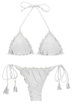 Laad de afbeelding in de Gallery-viewer, Product Front: Rio De Sol Set Set Shimmer-White Frufru-Fio
