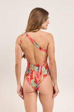 Laad de afbeelding in de Gallery-viewer, Model Back: Rio De Sol One-Piece Sea-Bloom Sienna