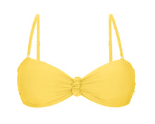 Laad de afbeelding in de Gallery-viewer, Product Front: Rio De Sol Top Top Amarelo Bandeau-Crispy
