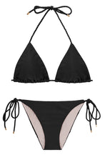 Laad de afbeelding in de Gallery-viewer, Product Front: Rio De Sol Set Set Shimmer-Black Tri-Rope Ibiza-Rope