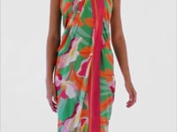 Laad en speel video af in Gallery-viewer, Video: Rio De Sol Pareo Green Bloom Canga