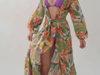 Laad en speel video af in Gallery-viewer, Video: Rio De Sol Maxi Dresses Tropical Long Dress Verona