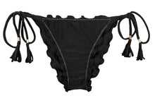 Laad de afbeelding in de Gallery-viewer, Product Front: Rio De Sol Bottom Bottom Shimmer-Black Frufru