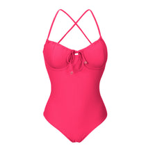 Laad de afbeelding in de Gallery-viewer, Product Front: Rio De Sol One-Piece Dots-Virtual-Pink Julia