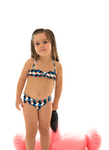 Laad de afbeelding in de Gallery-viewer, Model Front: Rio De Sol Girl's Two-Piece Geometric Kids