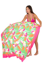 Laad de afbeelding in de Gallery-viewer, Image 03: Rio De Sol Pareo Green Bloom Canga