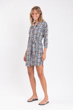Laad de afbeelding in de Gallery-viewer, Image 04: Rio De Sol Shirtdress Ikat Chemise