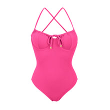 Laad de afbeelding in de Gallery-viewer, Product Front: Rio De Sol One-Piece Mtx-Ultrapink Julia