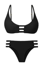 Laad de afbeelding in de Gallery-viewer, Product Front: Rio De Sol Set Set Bora-Black Bra-Trio Madrid-Trio