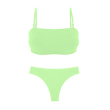Laad de afbeelding in de Gallery-viewer, Product Front: Rio De Sol Set Set Sand-Menta Bandeau-Reto Nice-Fio