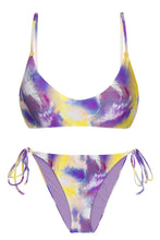 Laad de afbeelding in de Gallery-viewer, Product Front: Rio De Sol Set Set Tiedye-Purple Bralette Ibiza-Comfy