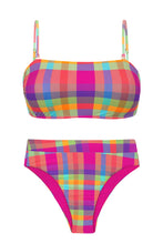 Laad de afbeelding in de Gallery-viewer, Product Front: Rio De Sol Set Set Tulip-Garden Bandeau-Reto Hotpant-Cos