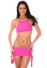 Laad de afbeelding in de Gallery-viewer, Image 03: Rio De Sol Top Soutien Ambra Jupe Rosa Choque