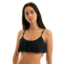 Laad de afbeelding in de Gallery-viewer, Gallery: Rio De Sol Top Top Leopardo Black Babado