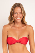 Laad de afbeelding in de Gallery-viewer, Gallery: Rio De Sol Top Top Microfibra-Chic-Red Bandeau-Joy