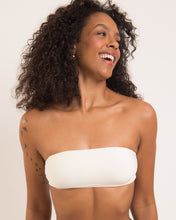 Laad de afbeelding in de Gallery-viewer, Gallery: Rio De Sol Top Top Off-White Bandeau-Reto