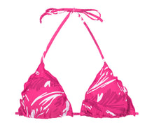 Laad de afbeelding in de Gallery-viewer, Product Front: Rio De Sol Top Top Pink-Palms Frufru