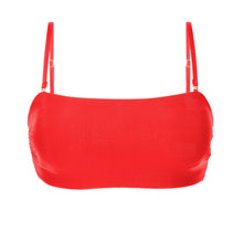 Laad de afbeelding in de Gallery-viewer, Product Front: Rio De Sol Top Top Rouge Bandeau-Reto