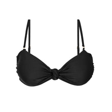 Laad de afbeelding in de Gallery-viewer, Product Front: Rio De Sol Top Top Touch-Black Bandeau-Joy