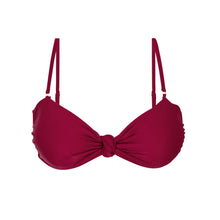 Laad de afbeelding in de Gallery-viewer, Product Front: Rio De Sol Top Top Touch-Carmim Bandeau-Joy