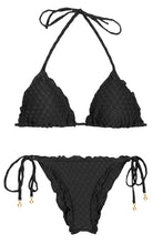 Laad de afbeelding in de Gallery-viewer, Product Front: Rio De Sol Set Kiwanda Preto Frufru
