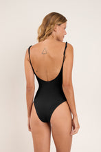 Laad de afbeelding in de Gallery-viewer, Model Back: Rio De Sol One-Piece Touch-Black Tina
