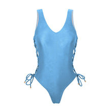 Laad de afbeelding in de Gallery-viewer, Product Front: Rio De Sol One-Piece Shimmer-Baltic-Sea Zoe
