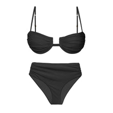 Laad de afbeelding in de Gallery-viewer, Product Front: Rio De Sol Set Set Malibu-Black Zaya Amy
