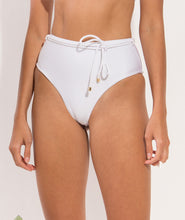 Laad de afbeelding in de Gallery-viewer, Image 11: Rio De Sol Bottom Bottom Shimmer-White Belted-High-Waist

