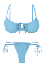 Laad de afbeelding in de Gallery-viewer, Product Front: Rio De Sol Set Set Dots-Sky Balconet-Tie Pipa
