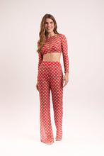 Laad de afbeelding in de Gallery-viewer, Model Front: Rio De Sol Beach Trousers Floral-Scales Pants Lana
