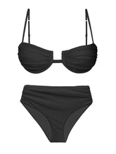 Laad de afbeelding in de Gallery-viewer, Product Front: Rio De Sol Set Set Malibu-Black Zaya Amy
