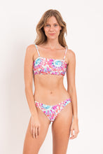 Laad de afbeelding in de Gallery-viewer, Model Front: Rio De Sol Set Set Splash Bandeau-Reto Highleg
